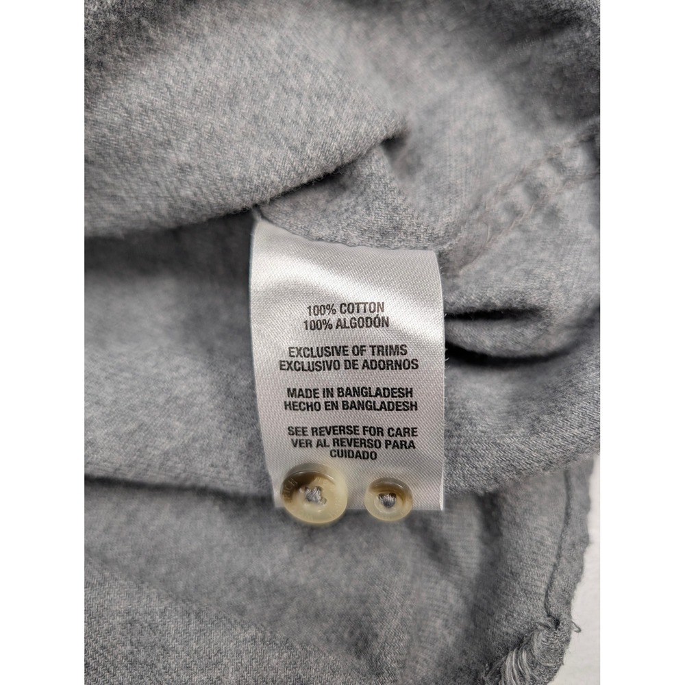 Woolrich Long Sleeve Button Down Shirt Gray Heathered Cotton Men's M - Picture 7 of 8